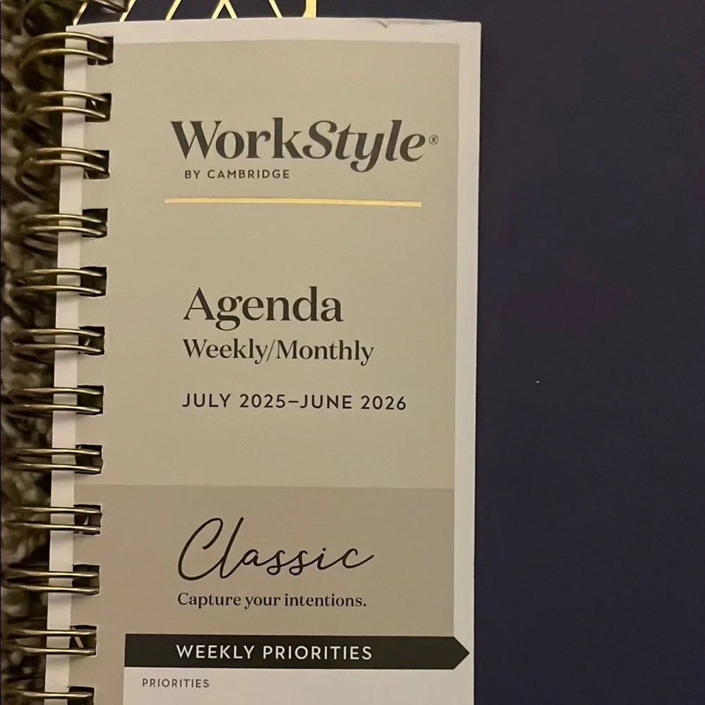 Navy and Gold Home Office Planner